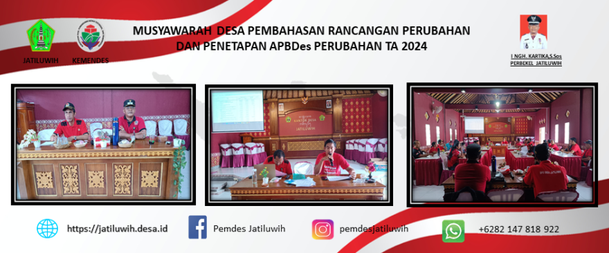 MUSDES PEMBAHASAN RANCANGAN PERUBAHAN DAN PENETAPAN PERUBAHAN APPDes TA 2024